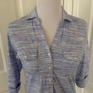 Button Down Top Blue Size Small Sonoma
